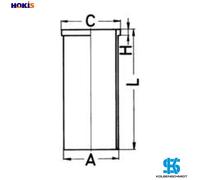 CYLINDER LINER 89193190 FOR OM601.911/912/913 OM604.915/917 2.0L 4cyl 2.5L 5cyl