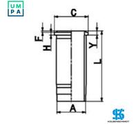 Cylinder Sleeve 143.9mm Outer Diameter Fits VOLVO KOLBENSCHMIDT 89399110