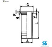 Cylinder Sleeve 143.9mm Outer Diameter Fits VOLVO KOLBENSCHMIDT 89399110
