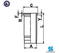 Cylinder Sleeve 143.9mm Outer Diameter Fits VOLVO KOLBENSCHMIDT 89399110