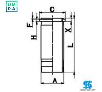 New Cylinder Sleeve 1603977 1603978 1812652 1819534 1828571 1865154 2117828