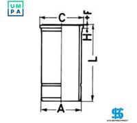 Cylinder Liner KOLBENSCHMIDT 89879110 for NEOPLAN Skyliner 15.928 2002-2006