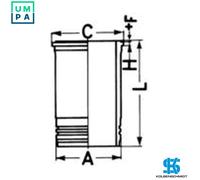 Fits KOLBENSCHMIDT 89 903 110 Cylinder Liner 89 903 110 Cylinder line ⭐UK Stock⭐