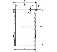 Cylinder liner Finished 137 WN 10 00 MAHLE for HONDA FIAT