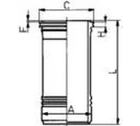 Cylinder liner Finished 88429110 KOLBENSCHMIDT for BMW 3