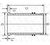Cylinder Liner GOETZE 15-570030-00 for SCANIA T 11.705 2004-2005