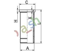 CYLINDER LINER INNER DIAMETER 120MM LENGTH 260MM FLANGE DIAMETER 150MM FITS