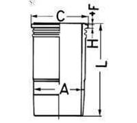 CYLINDER LINER 89858110 FOR D 226 B-2 2.1L 2cyl TD226B-3 D226B-3/T3 3.1L 3cyl