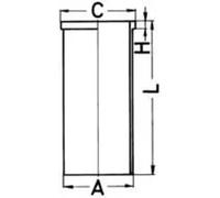 Cylinder liner Semi 89161190 KOLBENSCHMIDT for OPEL KADETT E Hatchback ASCONA C