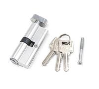 Cylinder Lock 2pcs Thumb Turn Cylinder Barrel Door Locks Pick Anti Brass Thumbturn Alloy Household Room Lock Core Type(Silver 70x29mm)
