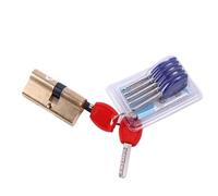 Cylinder Lock, 65-105MM Door Hardware Offset Lock AB Key Entrance Brass Lock40(7035)