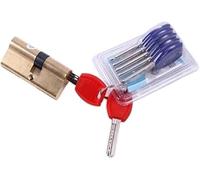 Cylinder Lock, 65-105MM Door Hardware Offset Lock AB Key Entrance Brass Lock67.5(9547.5)