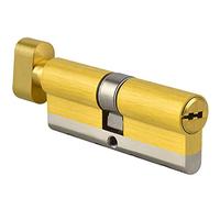 Cylinder Lock core, Door Lock Cylinder Single Sided Break Stainless Steel Bar Brass Groove 60 65 70 75 80 85 90 95 100mm(75mm2)
