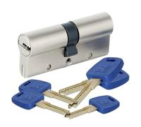 Cylinder Lock core, Security Door Cylinder White Copper Key Gate Indoor Lock Core GP+ Series B 60-95mm 30/30MM-30/65MM(80(40knob 40mm))