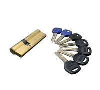 Cylinder Lock，Lock Cylinders 65-110mm Brass Lock Cylinder with 2+5keys Entry Door Security Core Entrance Handle(80mm Middle)