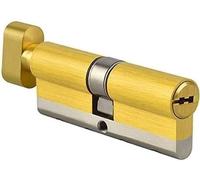 Cylinder Lock, Single Sided Break Stainless Steel Brass Groove Barrel 60 to 100mm