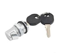 Cylinder Lock with Return Spring for Motorhomes & Boats, Chrome Plated, Key Release Safety Lock for Cabinets & Elevators, Compact Design, Silver