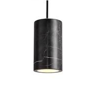 Cylinder Marble Lights Long Tube Linear Small Chandelier Modern Kitchen Island Hanging Ceiling Lamp for Bedroom Living Room Hallway(White)/Black