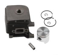 Cylinder Piston Kit for FS38 FS45 FS46 FS55 HS45 KM55 Models, 34mm Bore, Part Number 4140 020 1204, Compatible with Backpack Blower Auger