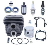 Cylinder Piston Kit for STIHL TS410 TS420 Cut Off Saw, AUMEL 50mm Cylinder + Piston + Gaskket + Oil Seal + Spark Plug 16 in 1 Replacement Parts Piston Rebuild Kit