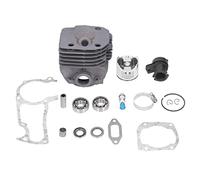 Cylinder Piston Ring Kit High Performance Durable Replacement Parts for 365 372 372XP Chainsaw Aluminum Material 48mm Size Complete Set with Gasket Bearing Intake Manifold
