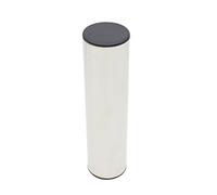 Cylinder Sand Shaker Stainless Steel Percussion Instrument with Rubber Sheel Rhythm Latin Percussion for Drummers and Performers (Silver)