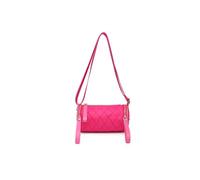 Cylinder Shape 4 Zipped Compartments Cross Body Bag JFY Fuchsia One Size