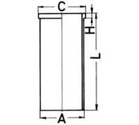 Cylinder Sleeve 109.01mm Outer Diameter Fits DAF KOLBENSCHMIDT 88547110