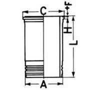 Cylinder Sleeve 120mm Outer ⌀ Fits KHD DEUTZ-FAHR DEUTZ KOLBENSCHMIDT 89898110