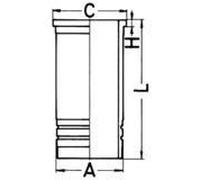 Cylinder Sleeve 120mm Outer ⌀ Fits KHD VOLVO DEUTZ-FAHR DEUTZ KOLBENSCHMIDT