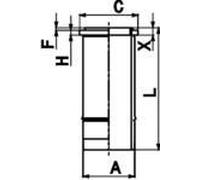 Cylinder Sleeve 128mm Outer Diameter Fits SCANIA DOOSAN KOLBENSCHMIDT 89599110