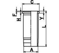 Cylinder Sleeve 143.9mm Outer Diameter Fits VOLVO KOLBENSCHMIDT 89399110