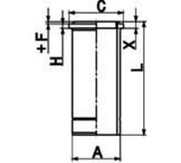 Cylinder Sleeve 150mm Outer Diameter 258mm Length KOLBENSCHMIDT 89846110