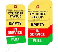 Cylinder Status Empty in Service Full Perforated Tags 100 Pcs Waterproof Gas Status Tanks Cardboard 5 x 2.5 Inch Full in Use Empty Cylinder Cardboard 4 Part Cylinder Tag for Cylinder (Cylinder)