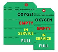 Cylinder Status Empty in Service Full Perforated Tags 100 Pcs Waterproof Gas Status Tanks Cardboard 5 x 2.5 Inch Full in Use Empty Cylinder Cardboard 4 Part Cylinder Tag for Cylinder (Oxygen)