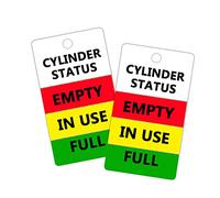 Cylinder Status Sign Tags,Full,in Use,Empty Cylinder Cardboard，4x2 Inch,100 Pcs Per Pack