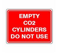 Cylinder Status Signs - Empty Co2 Cylinders Do Not Use Metal Tin Sign 8 x 12 inch for Industrial & Commercial
