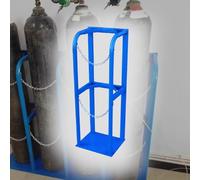 Cylinder Tank Holder Heavy Duty Welding Gas Cylinder Fixed Shelf Holds 1/2/3 Oxygen Tank, Floor Mountable Gas Bottle Fixing Bracket, Large Steel Oxygen Storage Rack for Clinics(24-32cm(9.4-12.5in)