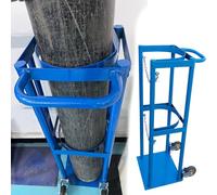 Cylinder Tank Holder Rolling Oxygen Cylinders Storage Rack for Transport Chair, Rectangular Trolley Tool for 40L Nitrogen