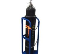Cylinder Trolley Steel Gas Storage Rack Floor Standing Tanks，Oxygen cylinder rack,100cm Tall Oxygen Cylinder Rack & Propane Tank Holder, Floor-Mount Gas Cylinde