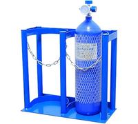 Cylinder Trolley Steel Gas Storage Rack Floor Standing Tanks，Oxygen Tanks Cylinder Holder-Hold Propane Tank/Nitrogen Gas/Argon Tanks/Dive Cylinders,Steel Co2 St