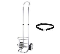 Cylinder Trolley Steel Gas Storage Rack Floor Standing Tanks，Tank Holder Oxygen Storage Rack，Oxygen Tank Holder Aluminum Dolly Cart for Oxygen Tank, Lightweight