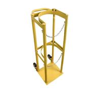 Cylinder Trolley Steel Gas Storage Rack Floor Standing Tanks，Tank Holder Oxygen Storage Rack，Portable Gas Cylinder Mounting Bracket - Large Capacity Easy to Mov