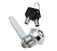 Cylinder Tubular Cam Lock 16mm Zinc Alloy Security Drawer Cam Cylinder Lock with 90 Degree 2 Keys Residential Mail Box Lift Cabinet Loft Latch Utilties Infrastructure Tubular Round Key