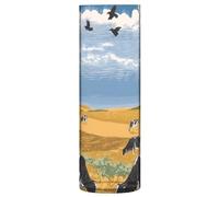 Cylinder Vase, Clear Plastic Flower Vase, Wheat Field and Cows Modern Decoration Vases, Easy to Clean, for Homes, Offices, Kitchens