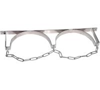 Cylinder Wall Mounted Bracket, Commercial 304 Stainless Steel Gas Cylinder Fixing Bracket with Protective Chain(23.6 in(Length))