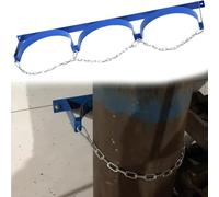 Cylinder Wall Mounted Brackets, Gas Cylinder Organizer Shelf for Hospital/Labs/Corporate(3 Bottles - 37.4x7.9 in)