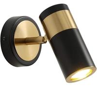 Cylindl Shadow Led Wall Spotlight Industrial Black Wall Lamp Retro 1-Light Bathroom Mirror Front Light for Bedside Bedroom Corridor/Warm Light