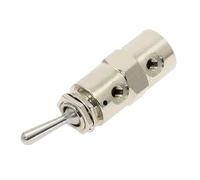 Cylindrical Air Pneumatic Mechanical Valve, TAC2-4V Exhaust Valve, 2 Position 5 Way, Self-Locking Toggles Switch, W Fiittings(TAC2-4V)