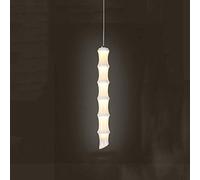 Cylindrical Bamboo Quality Acrylic Pendant Lights Creative Simple Restaurant Hanging Ceiling Lighting Fixture Led Ceiling Suspension Lamp Decoration Bedroom Bedside Light Living Room Balcony,WHI